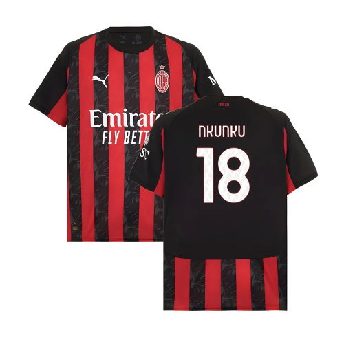 2025-2026 AC Milan Home Shirt (Nkunku 18)