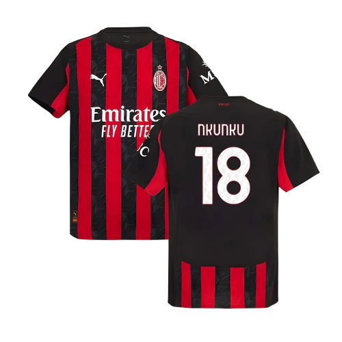 2025-2026 AC Milan Authentic Home Shirt (Nkunku 18)