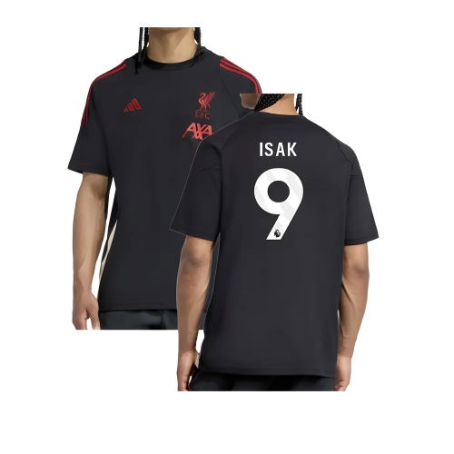 2025-2026 Liverpool Training Tee (Black) (Isak 9)