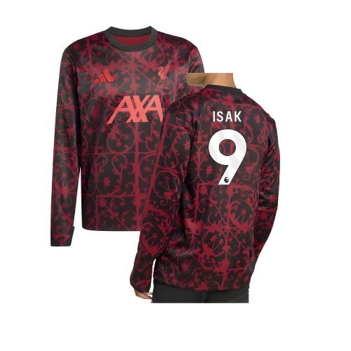 2025-2026 Liverpool Pre-Match Warm Top (Black) (Isak 9)