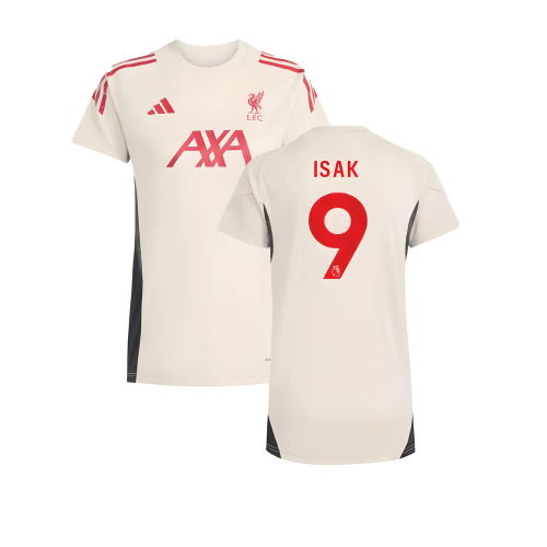 2025-2026 Liverpool Training Jersey (White) - Womens (Isak 9)