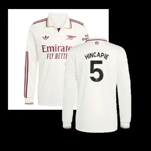 2025-2026 Arsenal Authentic Long Sleeve Third Shirt (Hincapie 5)
