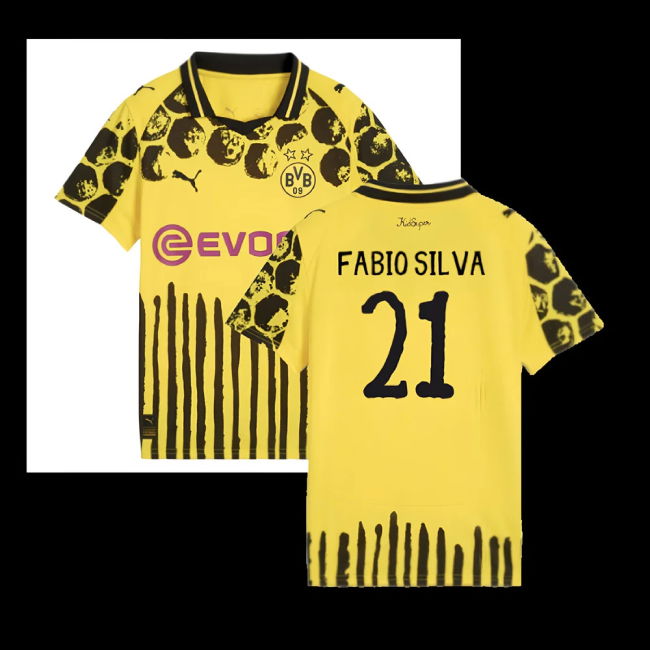 2025-2026 KIDSUPER x Borussia Dortmund CWC Shirt - Kids (Fabio Silva 21)