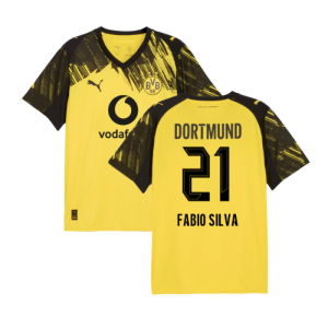 2025-2026 Borussia Dortmund Home Shirt (Fabio Silva 21)