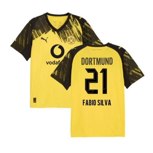 2025-2026 Borussia Dortmund Home Shirt (Fabio Silva 21)