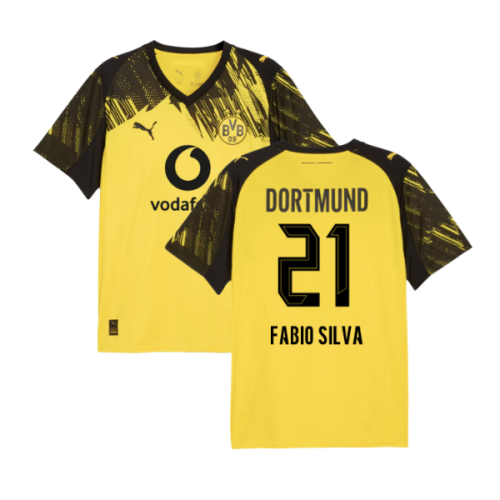 2025-2026 Borussia Dortmund Home Shirt (Fabio Silva 21)