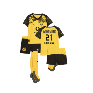 2025-2026 Borussia Dortmund Home Mini Kit (Fabio Silva 21)