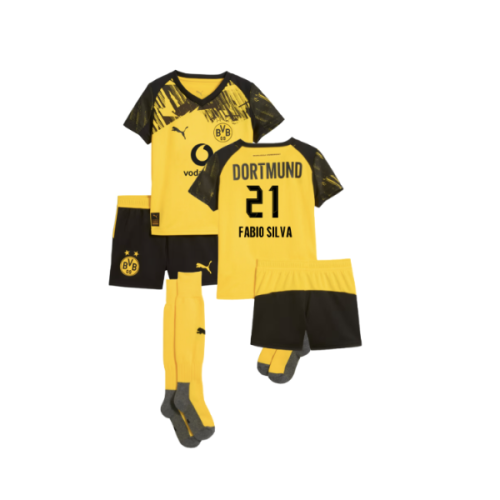 2025-2026 Borussia Dortmund Home Mini Kit (Fabio Silva 21)