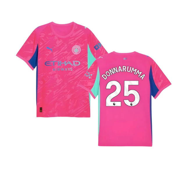 2025-2026 Man City Goalkeeper Home Shirt (Pink) (Donnarumma 25)
