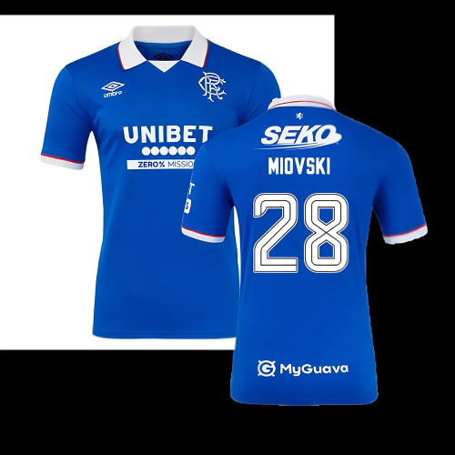 2025-2026 Rangers Authentic Home Shirt (Miovski 28)