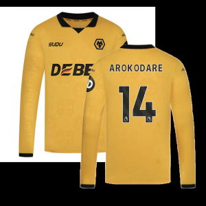 2025-2026 Wolves Long Sleeve Home Shirt (Arokodare 14)