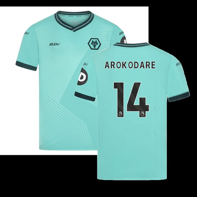 2025-2026 Wolves Away Shirt (Kids) (Arokodare 14)