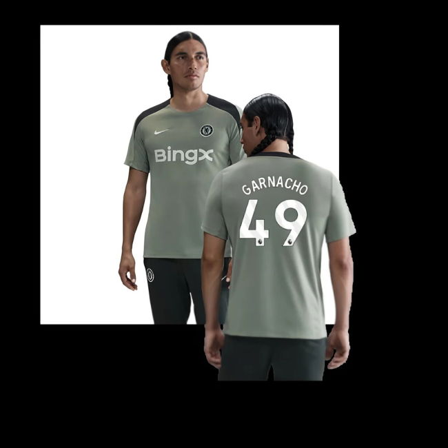 2025-2026 Chelsea Strike Training Shirt (Jade Green) (Garnacho 49)