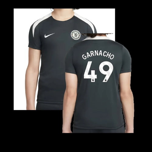 2025-2026 Chelsea Strike Training Shirt (Green) - Kids (Garnacho 49)