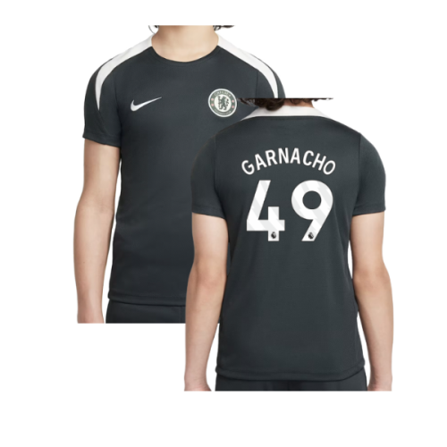 2025-2026 Chelsea Strike Training Shirt (Green) - Kids (Garnacho 49)
