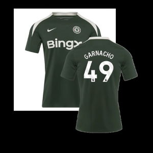 2025-2026 Chelsea Dri-Fit Strike Training Shirt (Green) (Garnacho 49)