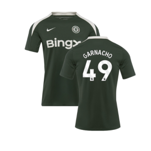 2025-2026 Chelsea Dri-Fit Strike Training Shirt (Green) (Garnacho 49)