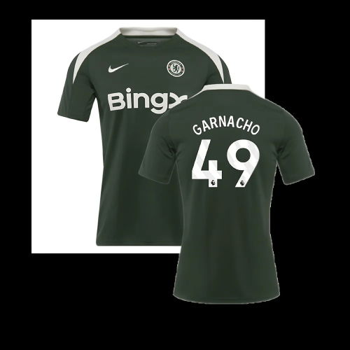 2025-2026 Chelsea Dri-Fit Strike Training Shirt (Green) (Garnacho 49)