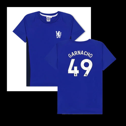 Chelsea Poly T-Shirt (Blue) - Kids (Garnacho 49)
