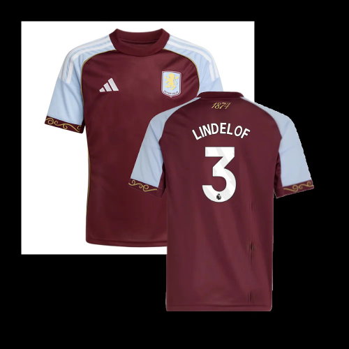 2025-2026 Aston Villa Home Shirt (Kids) (Lindelof 3)
