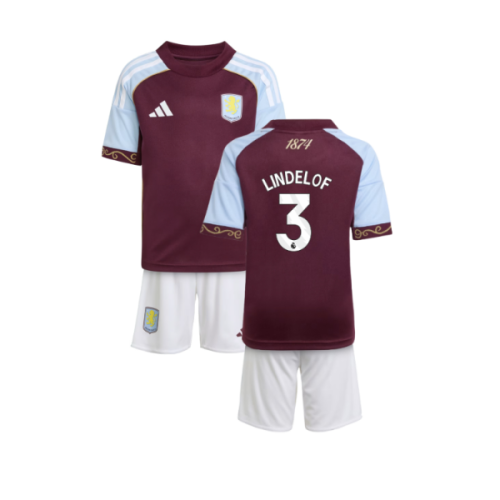 2025-2026 Aston Villa Home Mini Kit (Lindelof 3)