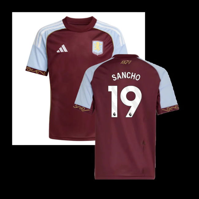 2025-2026 Aston Villa Home Shirt (Kids) (Sancho 19)