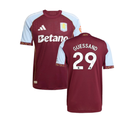 2025-2026 Aston Villa Authentic Home Shirt (Guessand 29)
