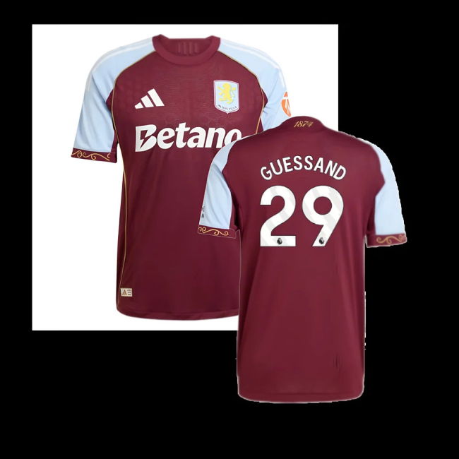2025-2026 Aston Villa Authentic Home Shirt (Guessand 29)
