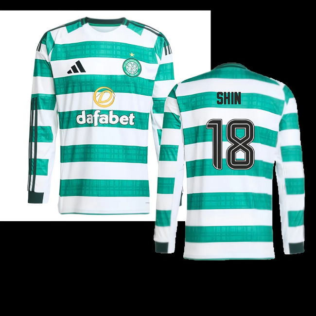 2025-2026 Celtic Long Sleeve Home Shirt (Shin 18)