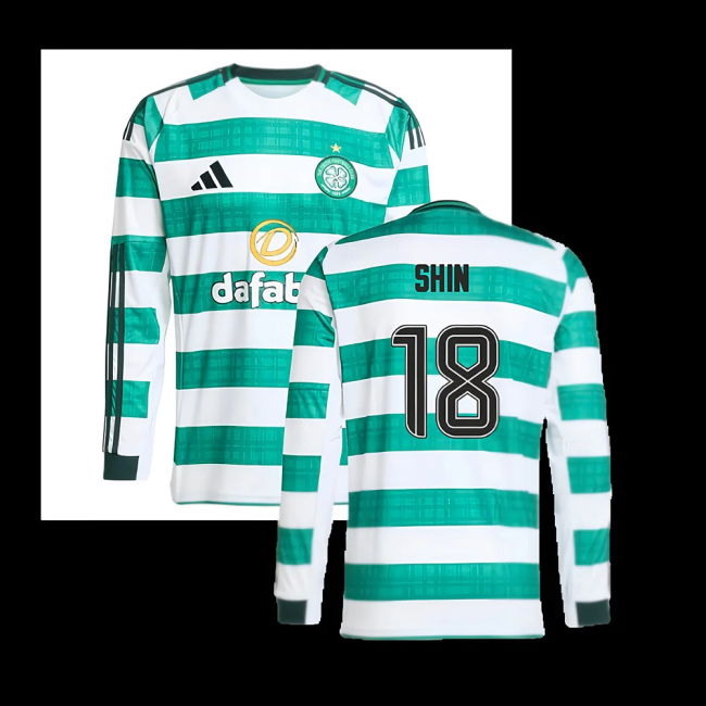 2025-2026 Celtic Long Sleeve Home Shirt (Shin 18)