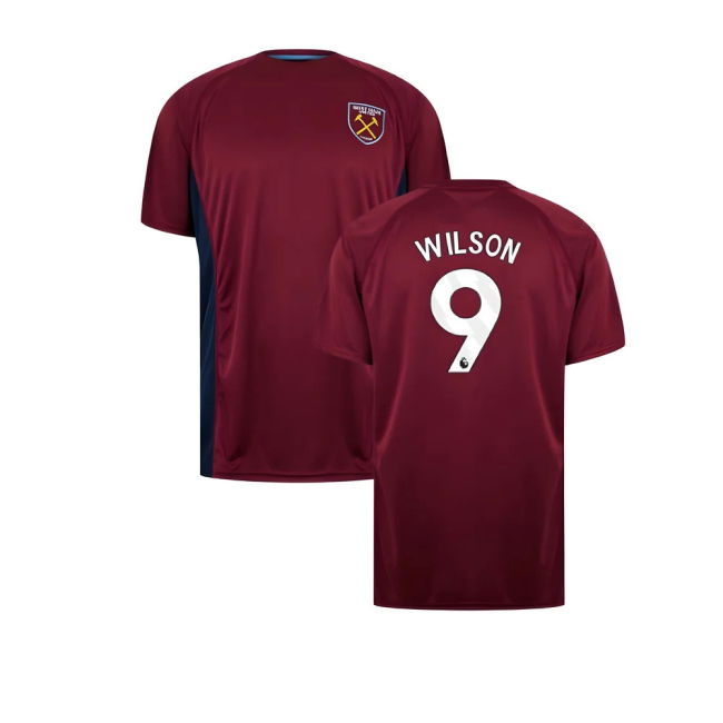 West Ham United Poly T-Shirt (Claret/Blue) (Wilson 9)