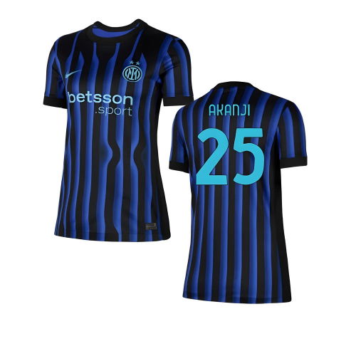 2025-2026 Inter Milan Home Shirt (Womens) (Akanji 25)  2025-2026 Inter Milan Home Shirt (Womens) (Akanji 25)