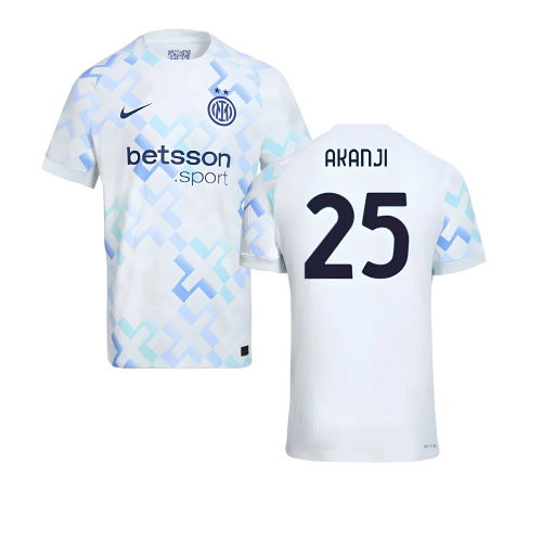 2025-2026 Inter Milan Authentic Away Shirt (Akanji 25)  2025-2026 Inter Milan Authentic Away Shirt (Akanji 25)