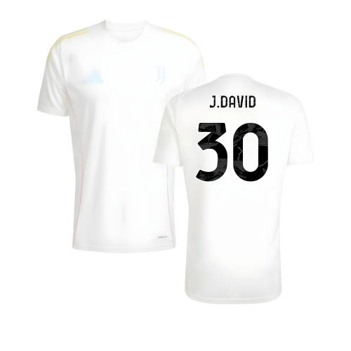 2025-2026 Juventus Training Shirt (White) (J.David 30)