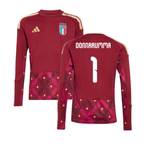 2026-2027 Italy Home Goalkeeper Shirt (Burgundy) - Kids (Donnarumma 1) 2026-2027 Italy Home Goalkeeper Shirt (Burgundy) - Kids (Donnarumma 1)