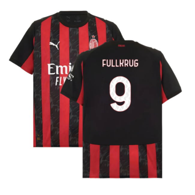 2025-2026 AC Milan Home Shirt (Fullkrug 9)