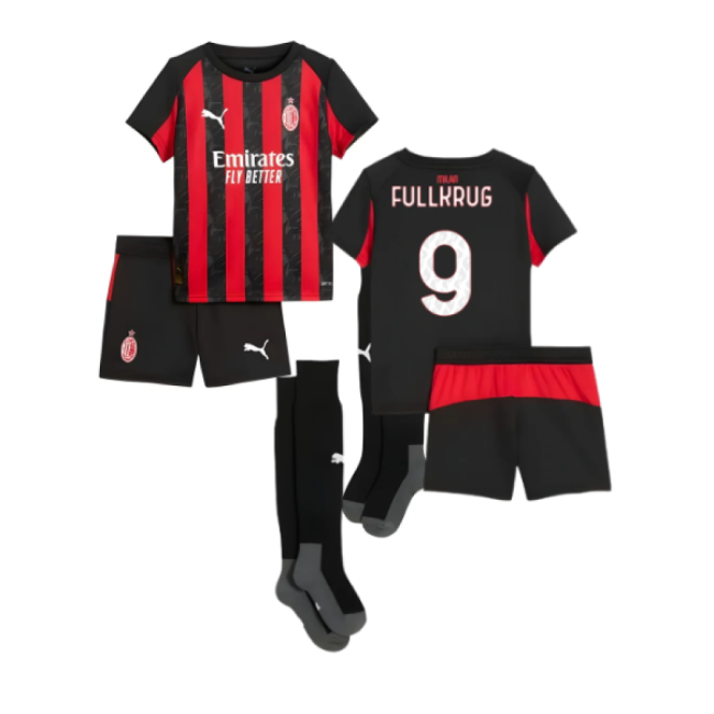 2025-2026 AC Milan Home Mini Kit (Fullkrug 9)