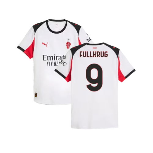 2025-2026 AC Milan Authentic Away Shirt (Fullkrug 9)