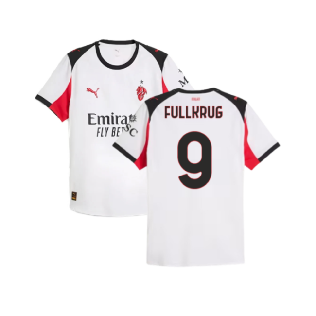 2025-2026 AC Milan Authentic Away Shirt (Fullkrug 9)