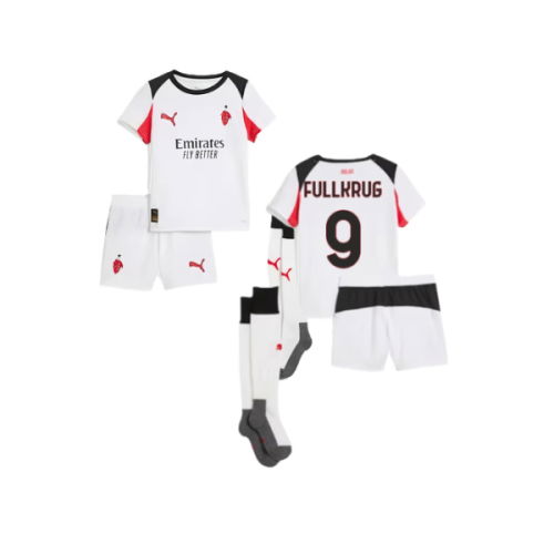 2025-2026 AC Milan Away Mini Kit (Fullkrug 9)