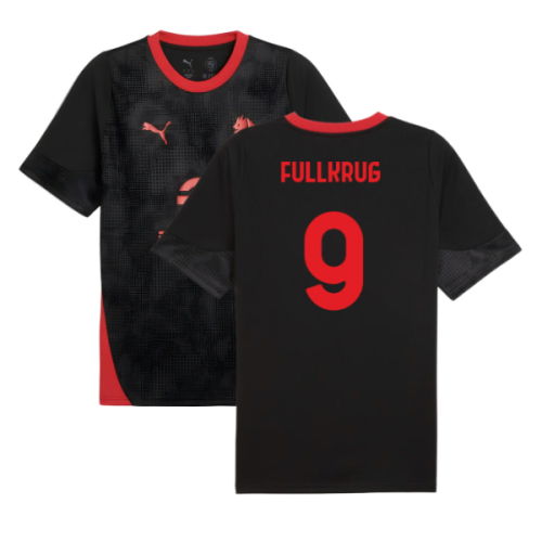 2025-2026 AC Milan Training Jersey (Black) (Fullkrug 9)