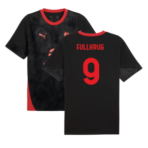 2025-2026 AC Milan Training Jersey (Black) (Fullkrug 9)