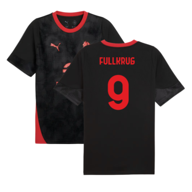 2025-2026 AC Milan Training Jersey (Black) (Fullkrug 9)