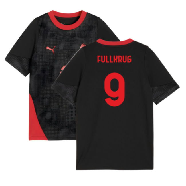 2025-2026 AC Milan Training Jersey (Black) - Kids (Fullkrug 9)