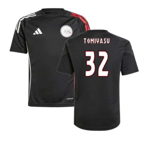 2025-2026 Ajax Training Shirt (Black) - Kids (Tomiyasu 32)