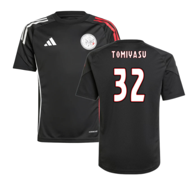 2025-2026 Ajax Training Shirt (Black) - Kids (Tomiyasu 32)