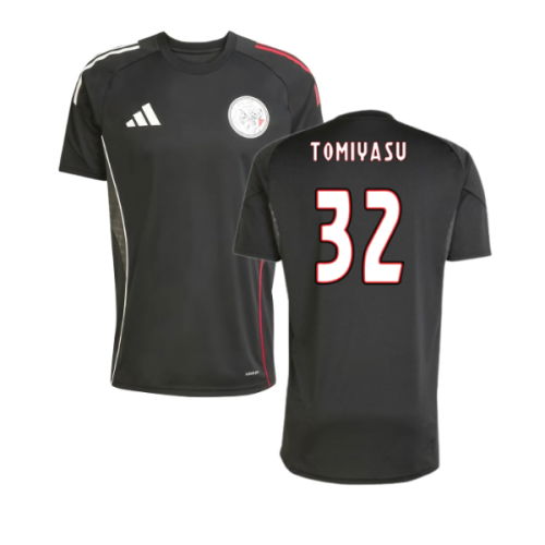 2025-2026 Ajax Training Shirt (Black) (Tomiyasu 32)