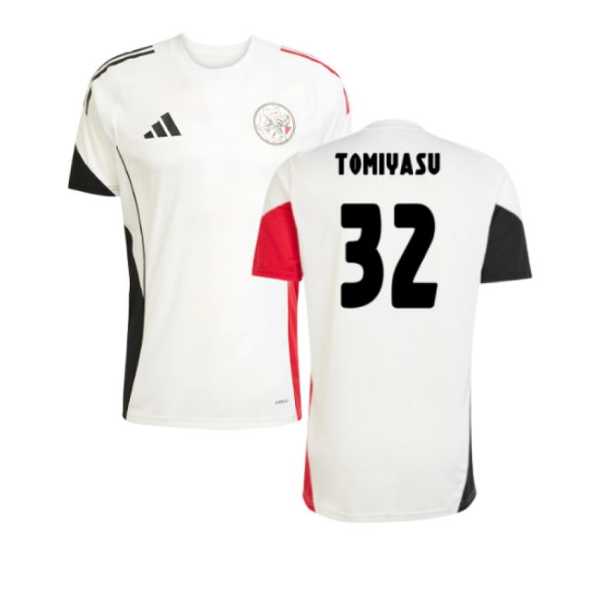 2025-2026 Ajax Training Shirt (White) (Tomiyasu 32)