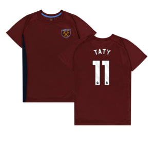 West Ham United Poly T-Shirt (Claret/Blue) - Kids (Taty 11)