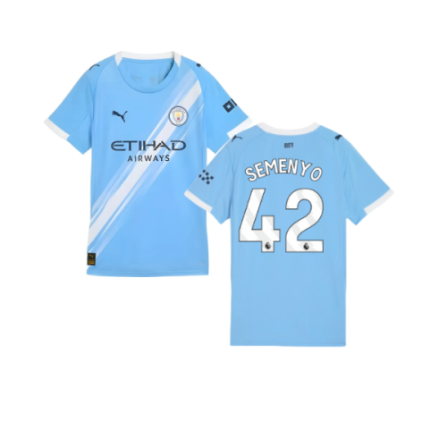 2025-2026 Man City Home Shirt (Womens) (Semenyo 42)